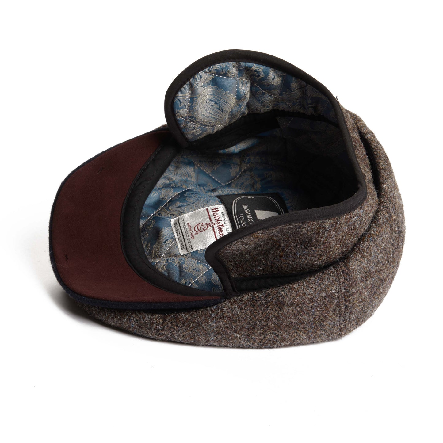 Aaron Harris Tweed wool cap with earflaps - Frost