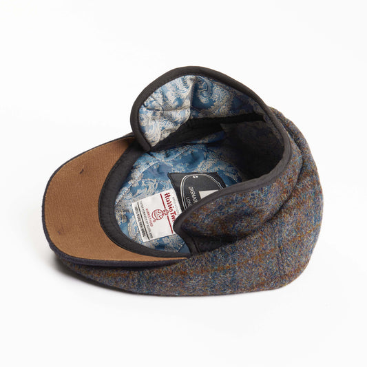 Aaron Harris Tweed wool cap with earflaps - Orchard