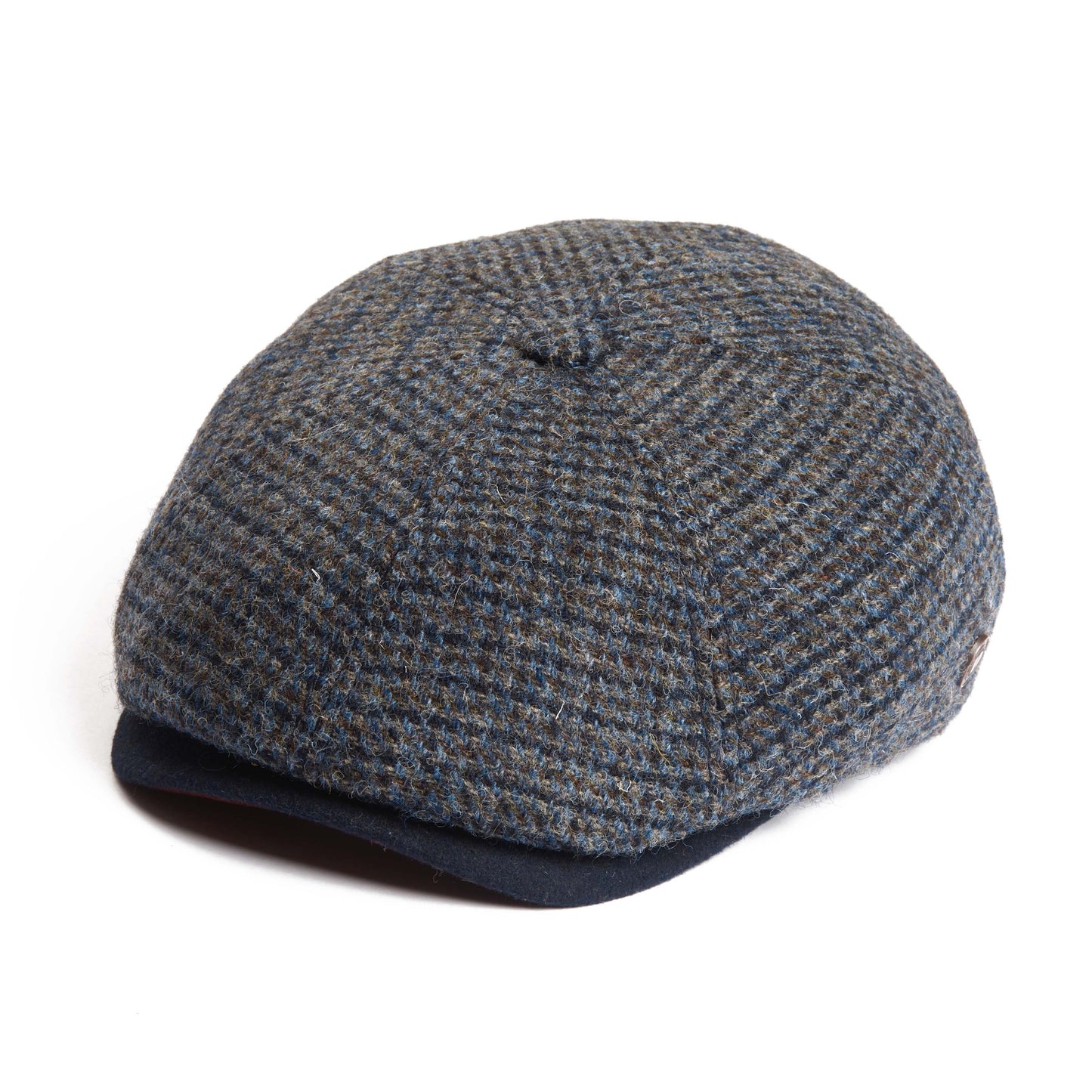 Aaron Harris Tweed wool cap with earflaps - Pebbles
