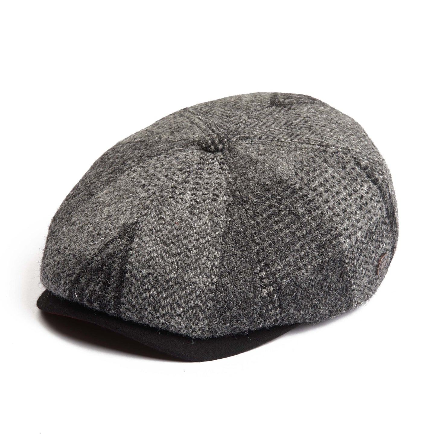 Aaron Harris Tweed wool cap with earflaps - Slate