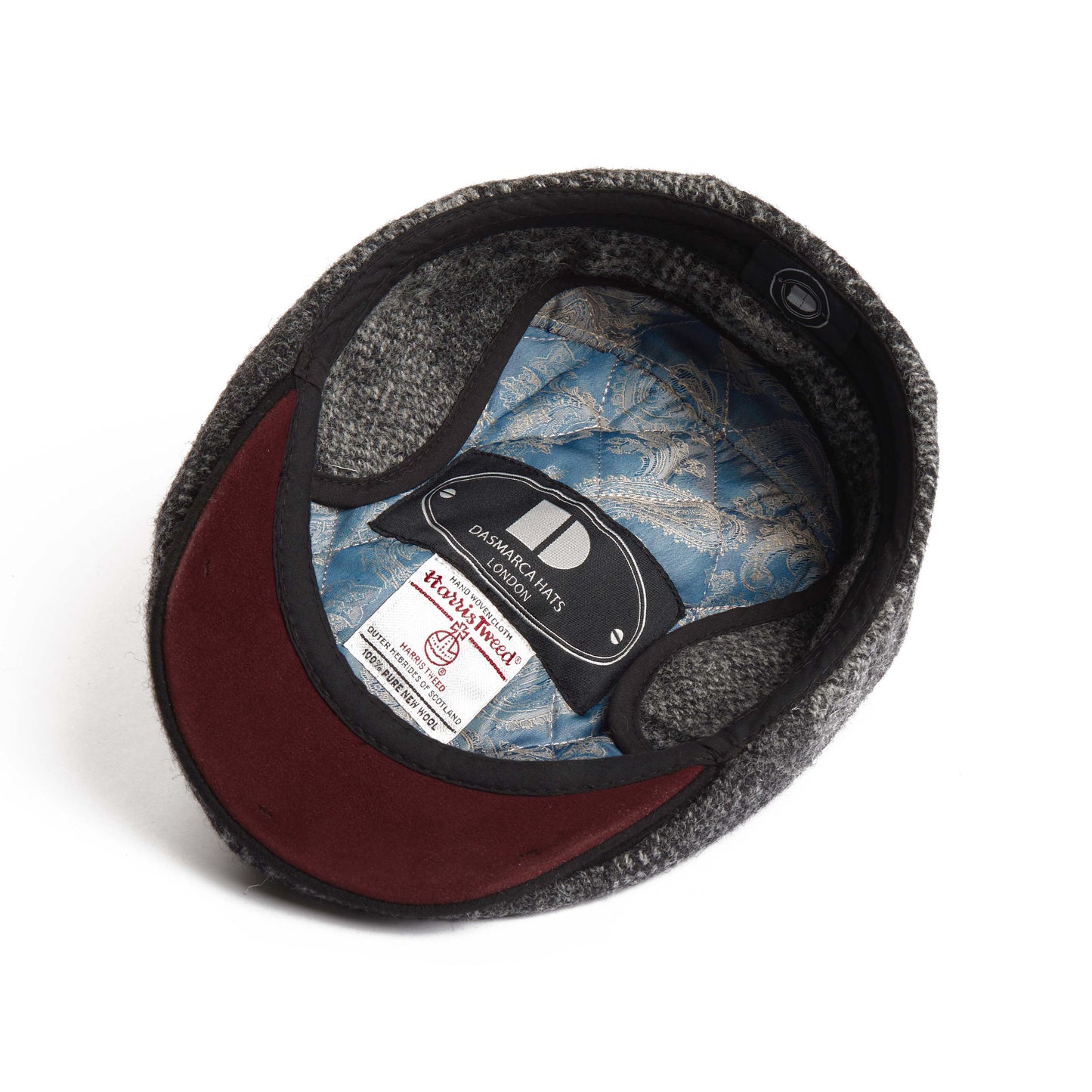Aaron Harris Tweed wool cap with earflaps - Slate