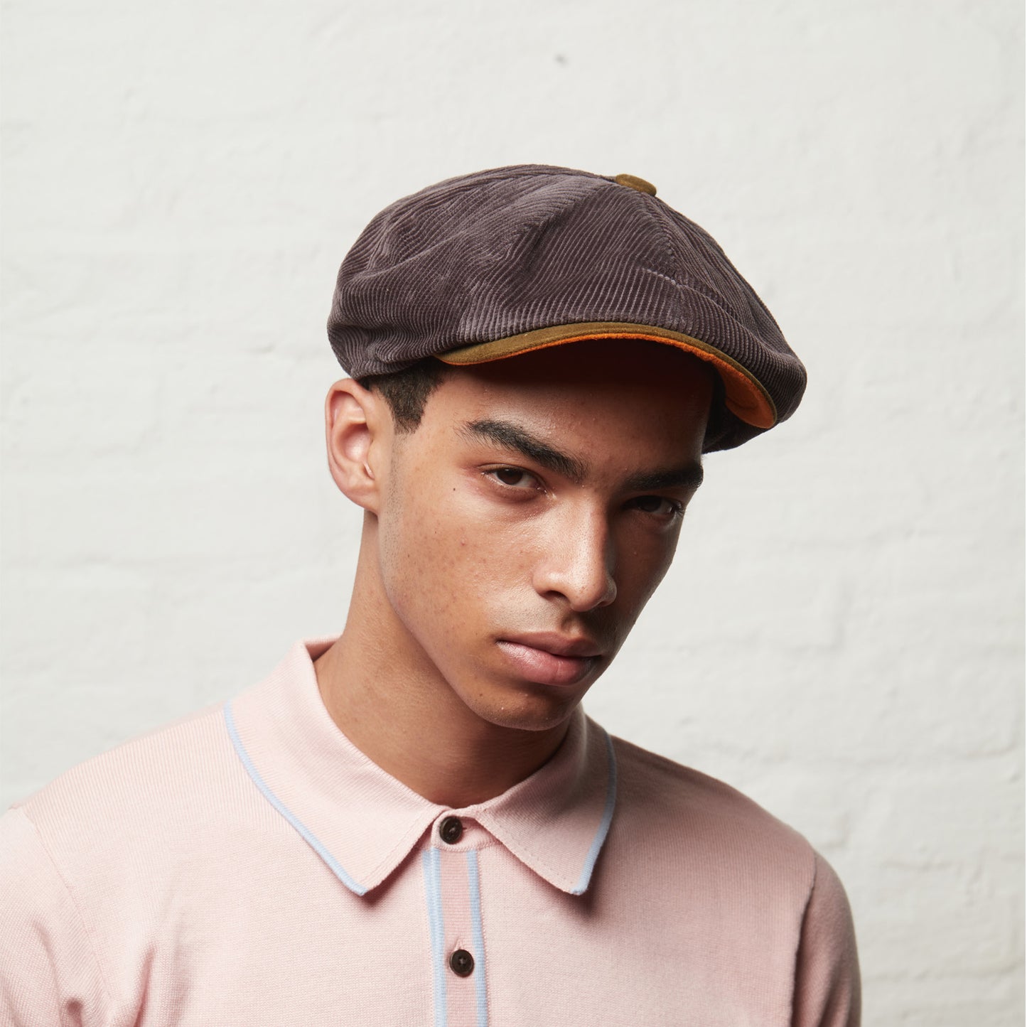 Arlo corduroy bakerboy cap - Grey