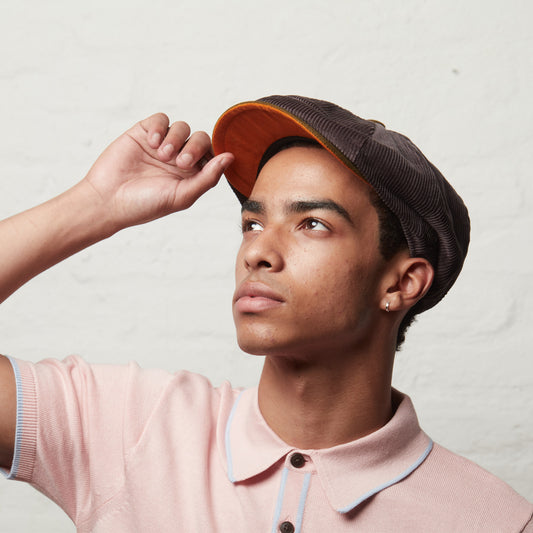 Arlo corduroy bakerboy cap - Grey