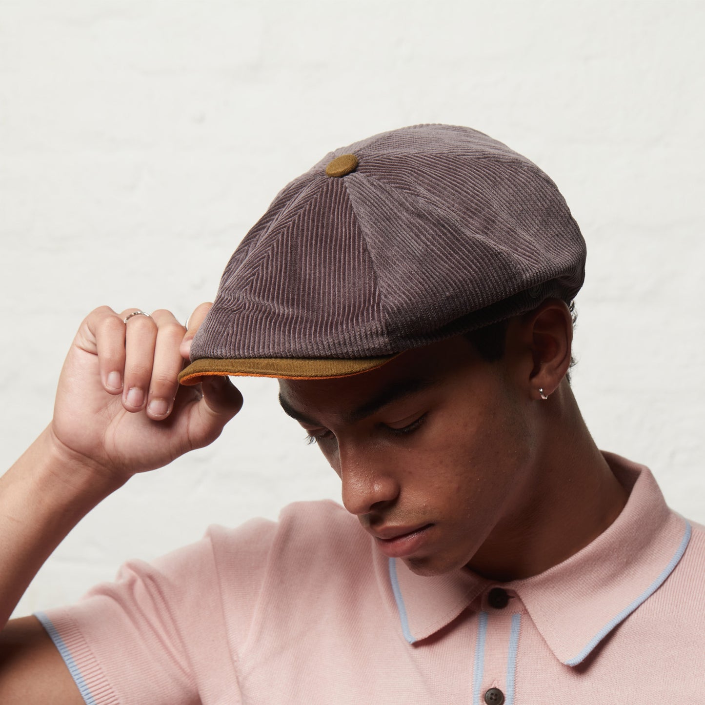 Arlo corduroy bakerboy cap - Grey