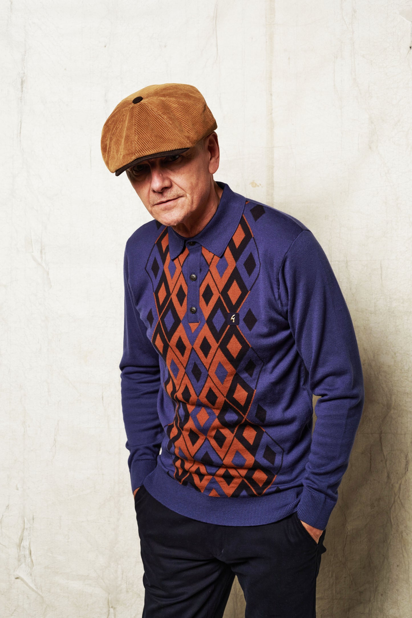 Arlo corduroy bakerboy cap - Camel