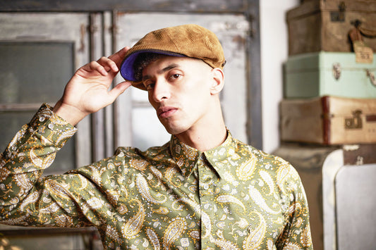 Arlo corduroy bakerboy cap - Camel