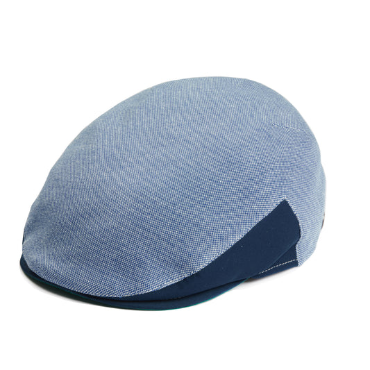 Dasmarca Brody Cotton Summer Flat Cap With Bright Coloured Under Peak