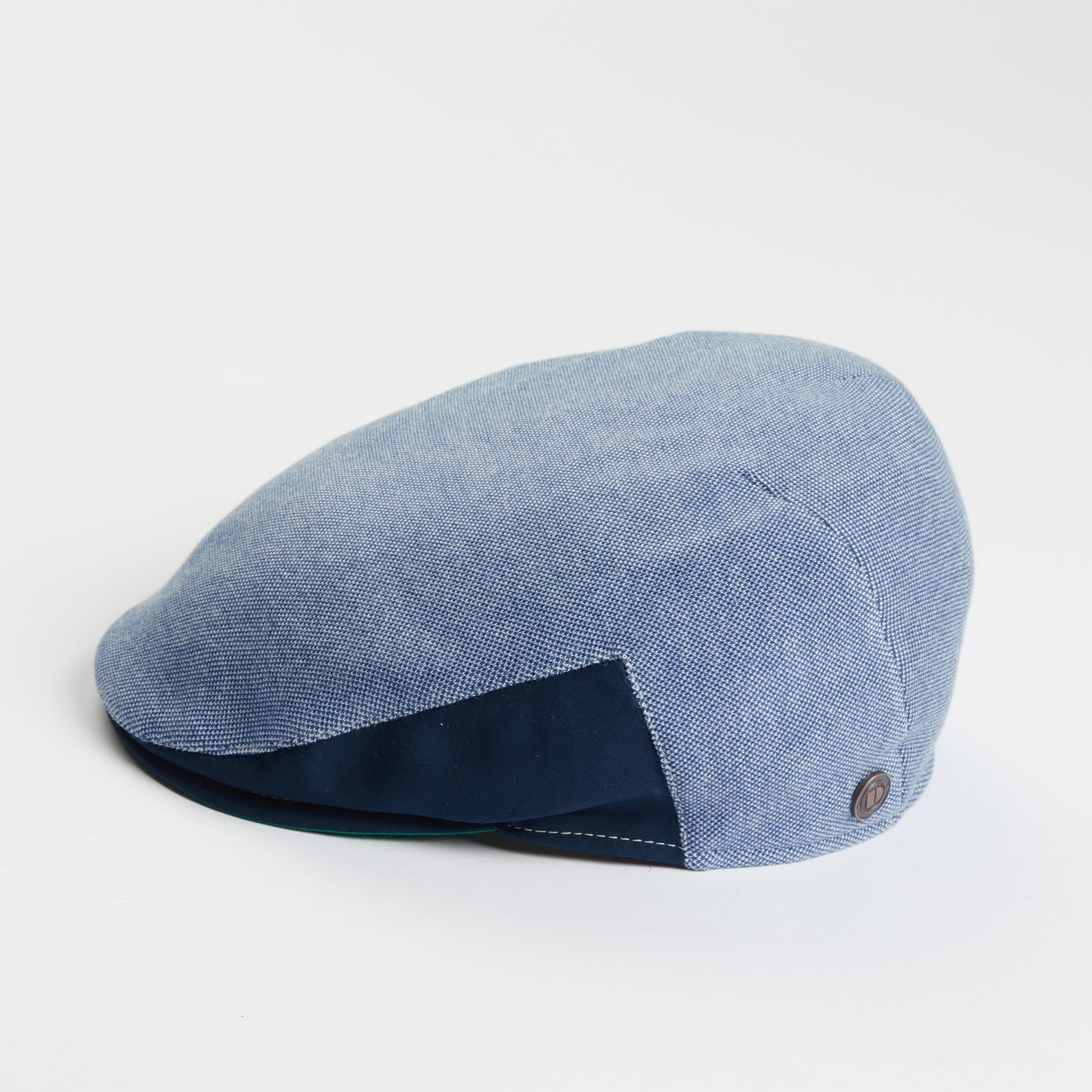 Dasmarca Brody Cotton Summer Flat Cap With Bright Coloured Under Peak
