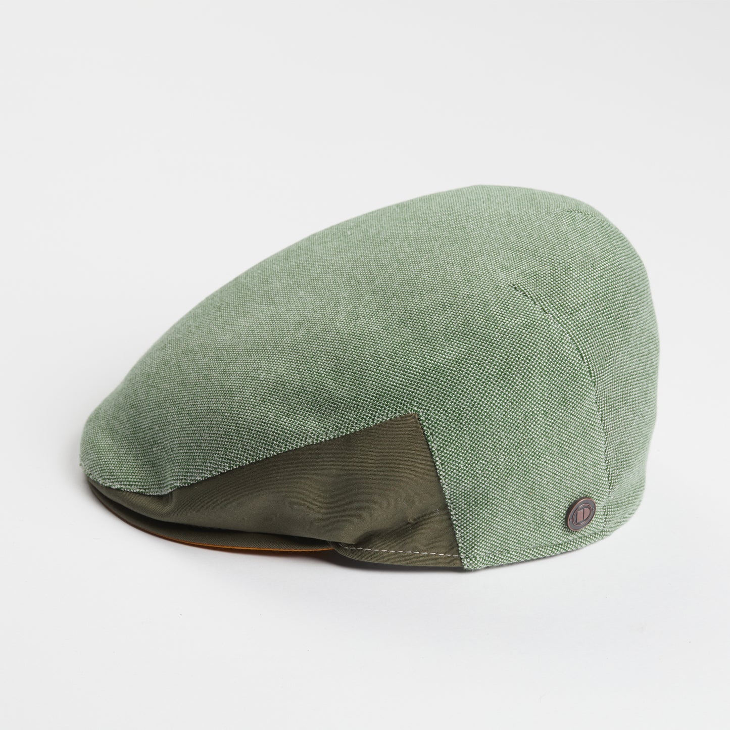 Dasmarca Brody Cotton Summer Flat Cap With Bright Coloured Under Peak