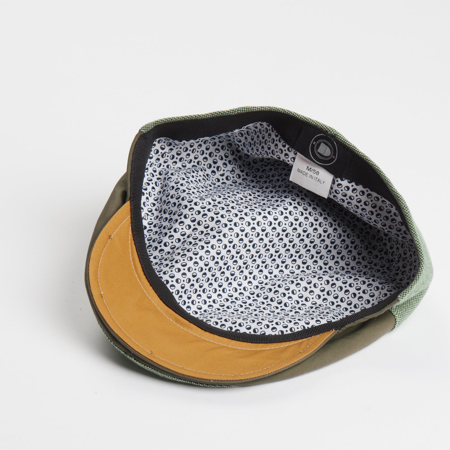 Dasmarca Brody Cotton Summer Flat Cap With Bright Coloured Under Peak