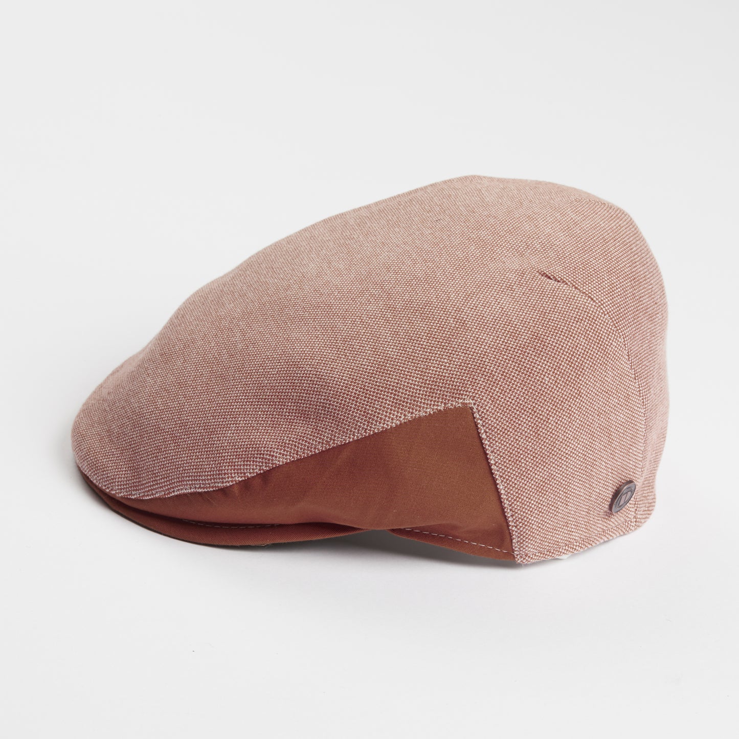Dasmarca Brody Cotton Summer Flat Cap With Bright Coloured Under Peak