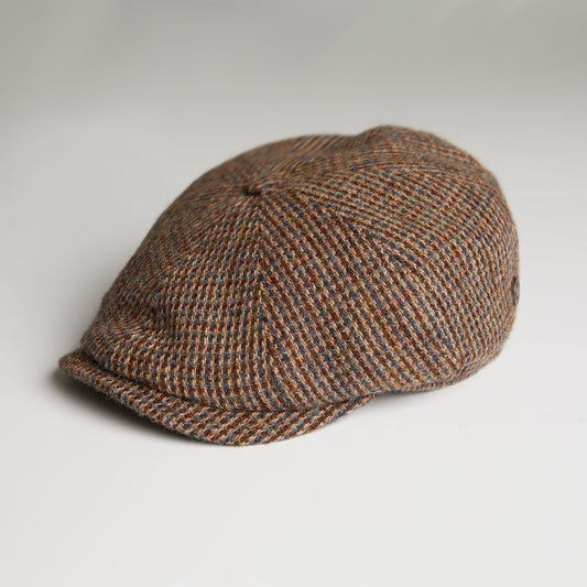 HARRISON - Heather - Harris Tweed Newsboy Cap