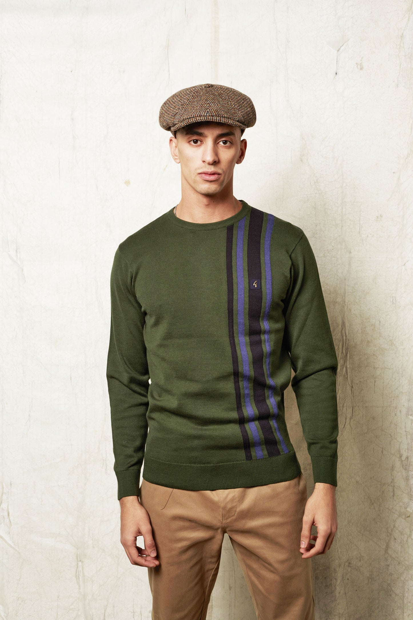 HARRISON - Heather - Harris Tweed Newsboy Cap