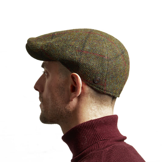 JUSTIN - Fern - Harris Tweed Flat Cap