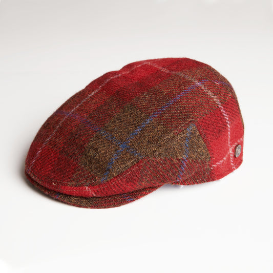 JUSTIN - Lava - Harris Tweed Flat Cap