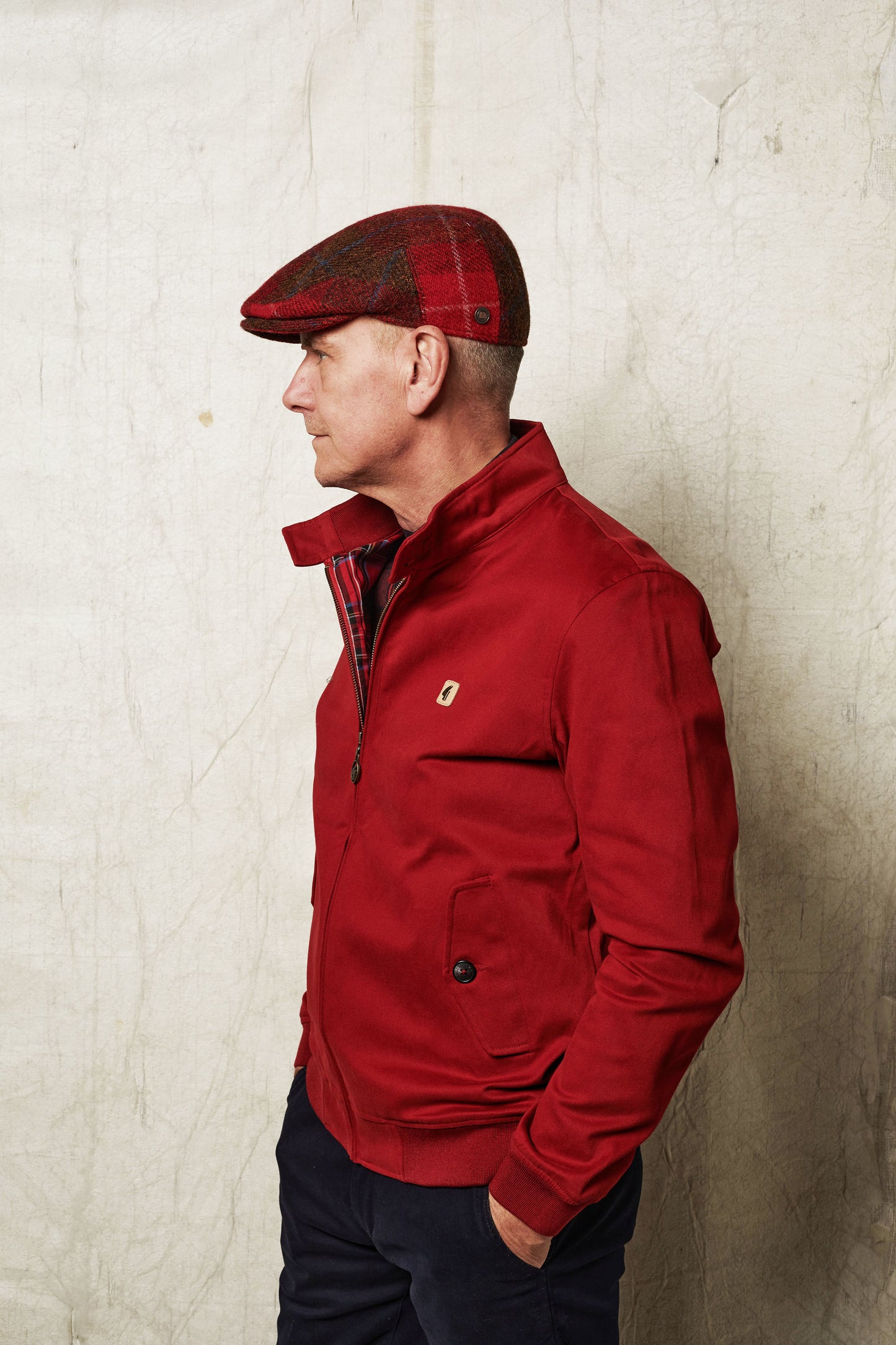 JUSTIN - Lava - Harris Tweed Flat Cap