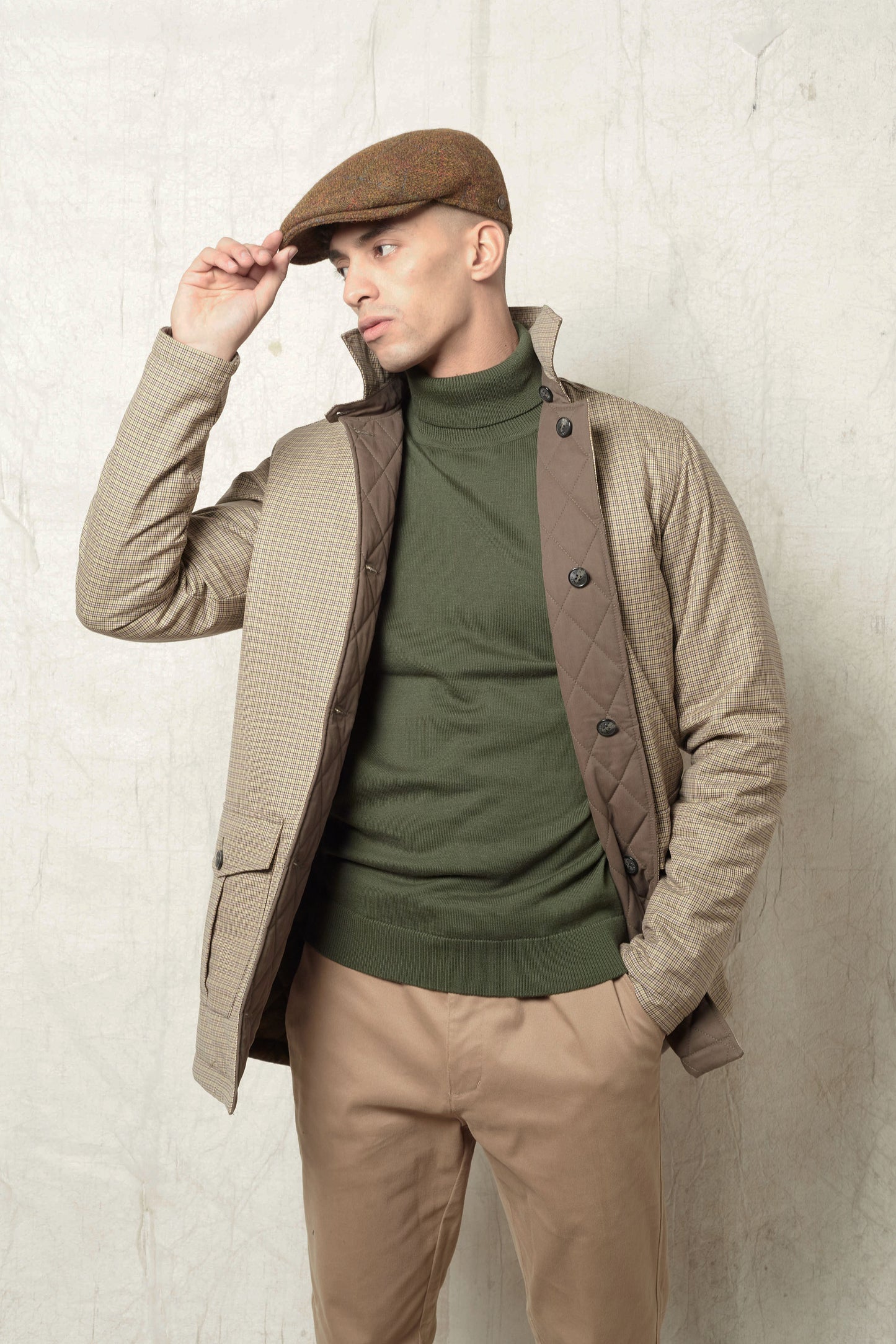 JUSTIN - Meadow - Harris Tweed Flat Cap