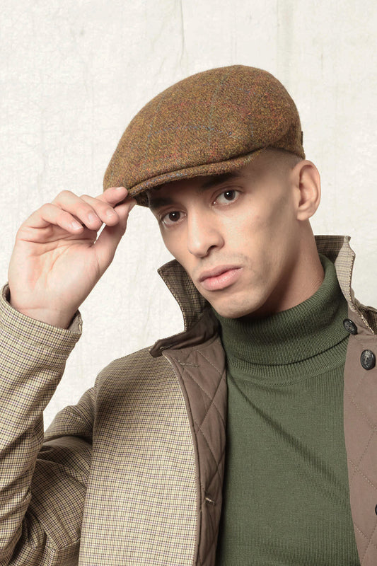 JUSTIN - Meadow - Harris Tweed Flat Cap