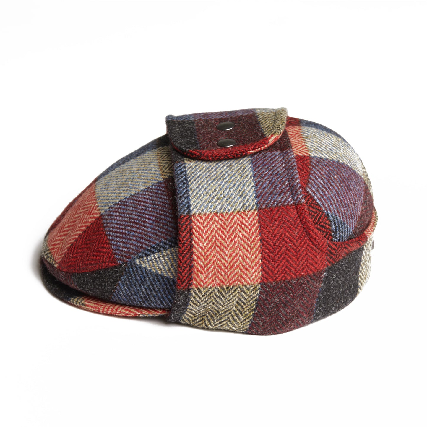 LOGAN tweed virgin wool cap with earflaps, Made in Italy cap - Sunrise
