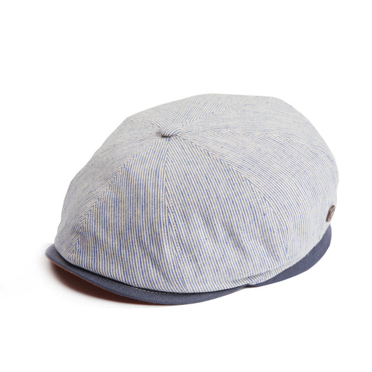Dasmarca Raggie Mini Stripe Cotton / Linen Summer Bakerboy Newsboy Cap