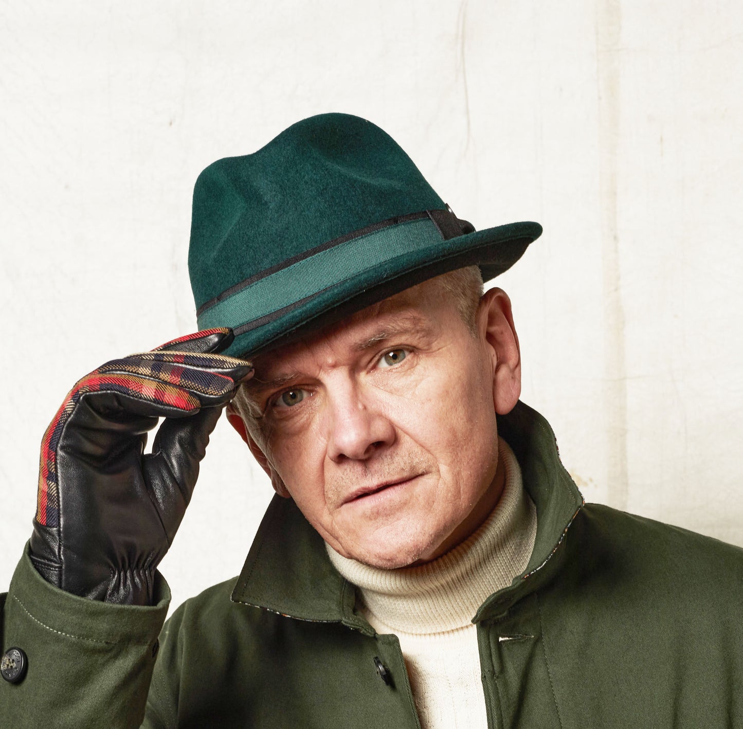 Robin wool felt two tone trilby fedora hat - Emerald