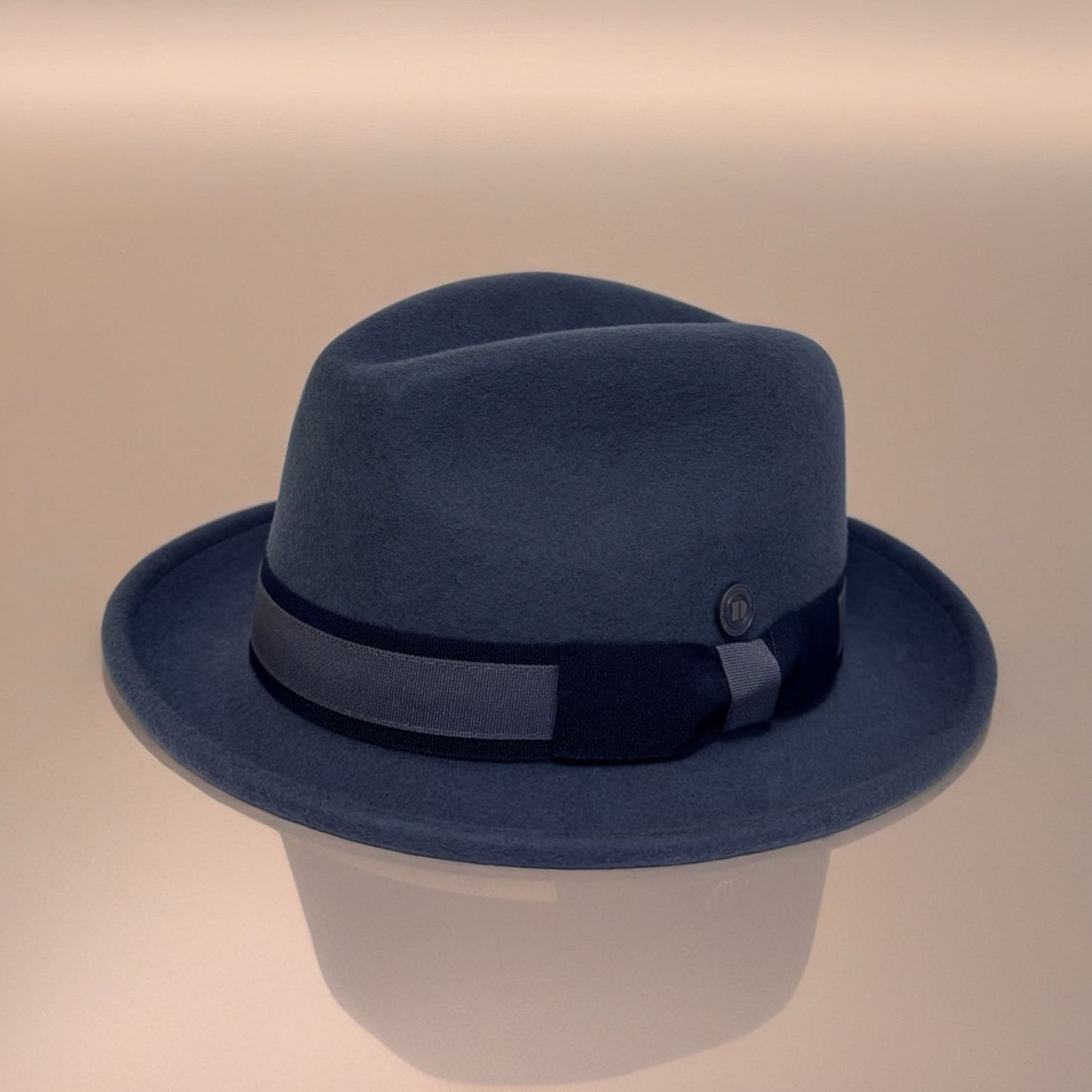Robin wool felt two tone trilby fedora hat - Dk Grey