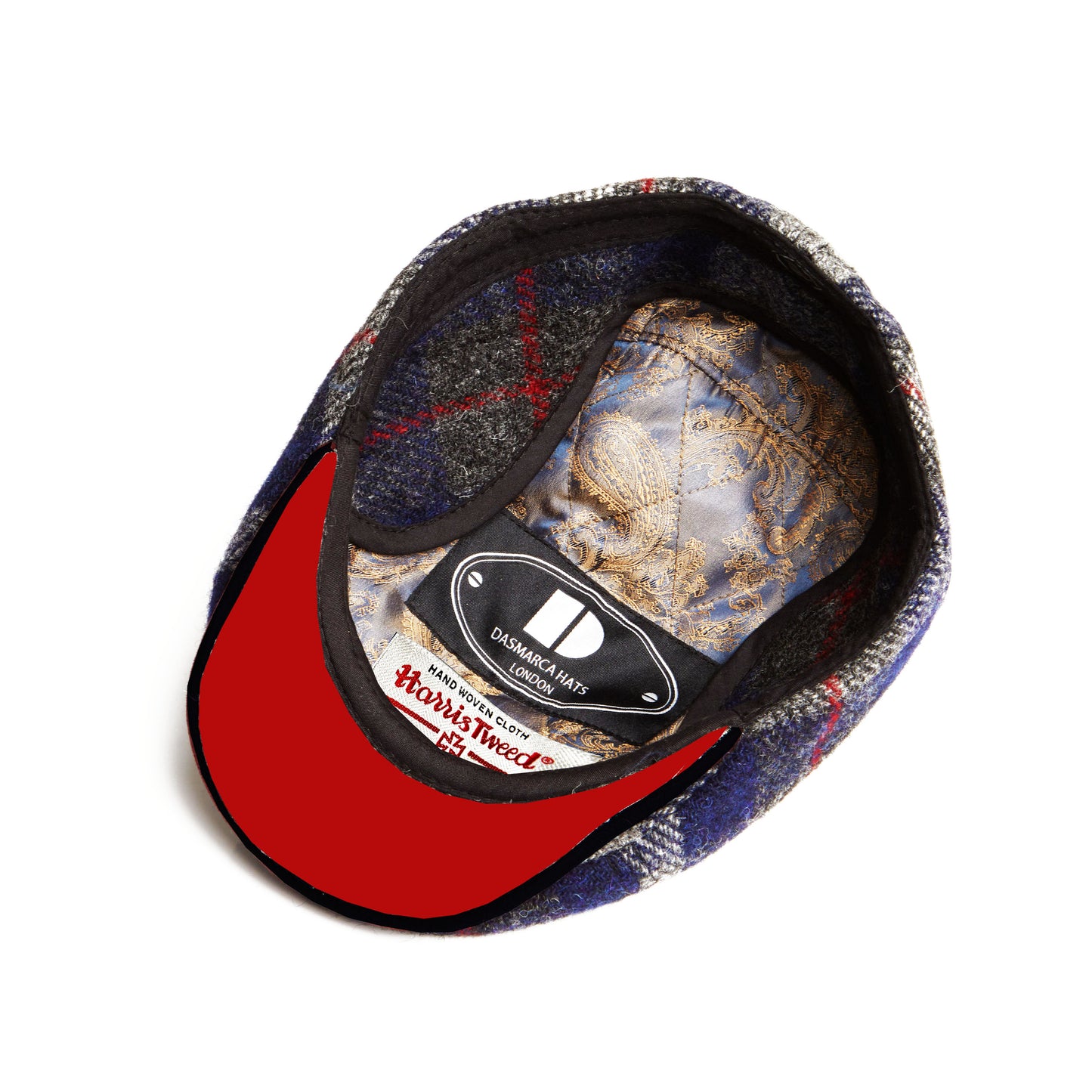 Aaron Harris Tweed wool cap with earflaps - Indigo