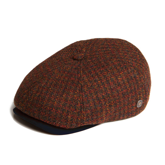 Aaron Harris Tweed wool cap with earflaps - Maroon