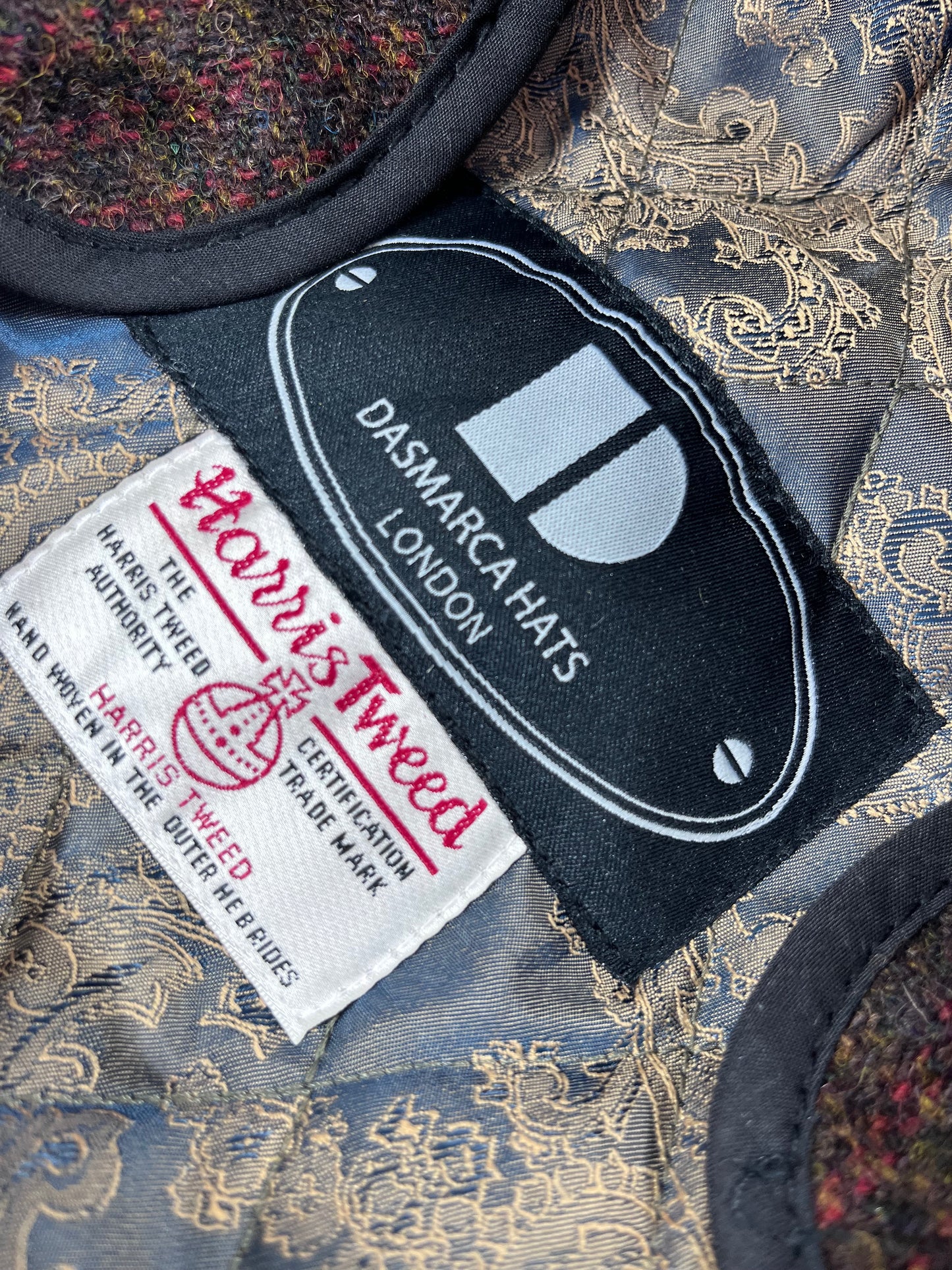 Aaron Harris Tweed wool cap with earflaps - Maroon