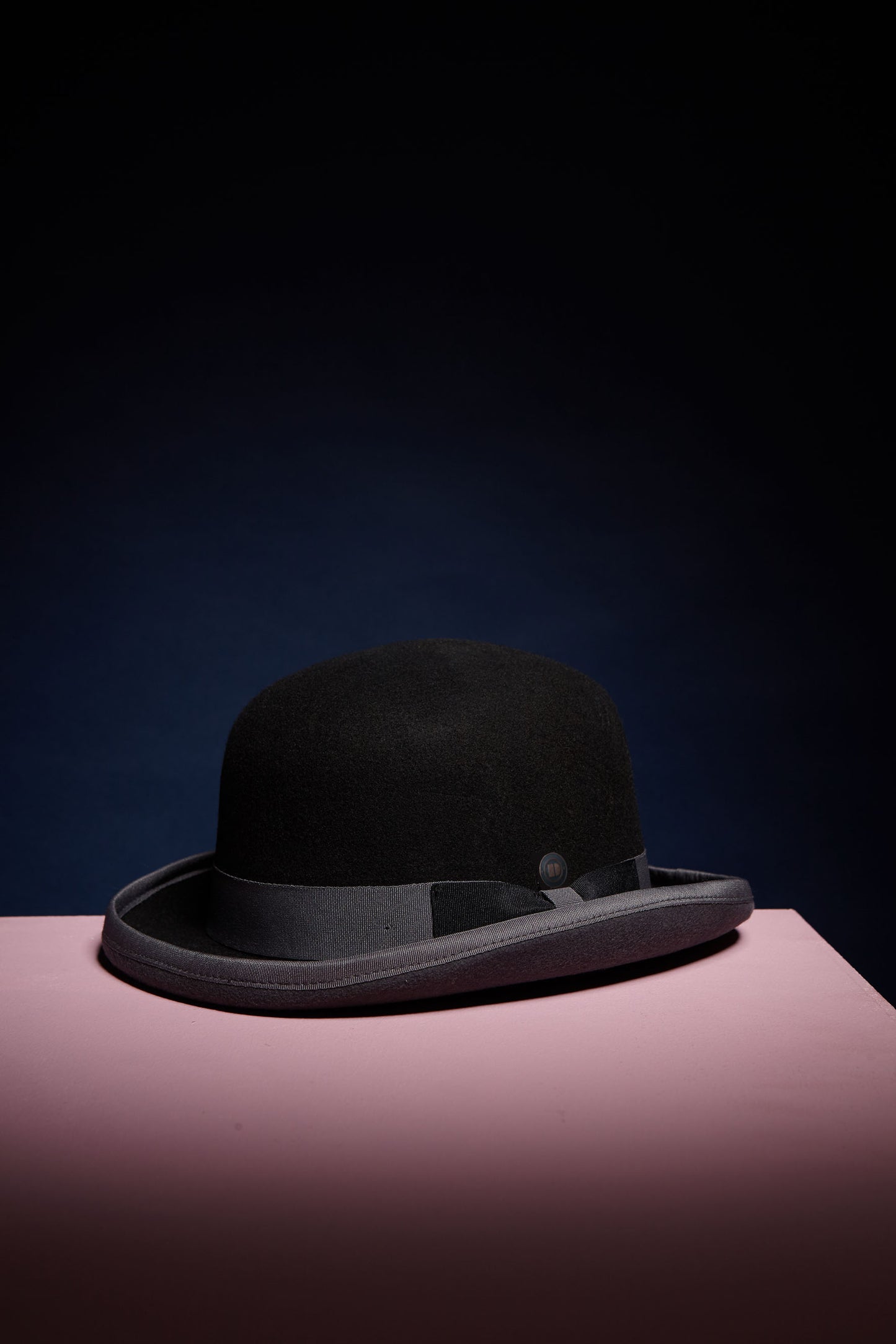 Brooke black/Grey wool felt bowler derby hat