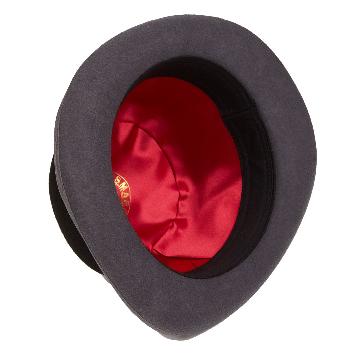 Brooke black/Grey wool felt bowler derby hat