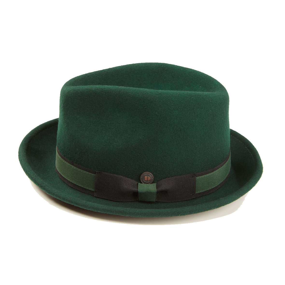 Robin wool felt two tone trilby fedora hat - Emerald
