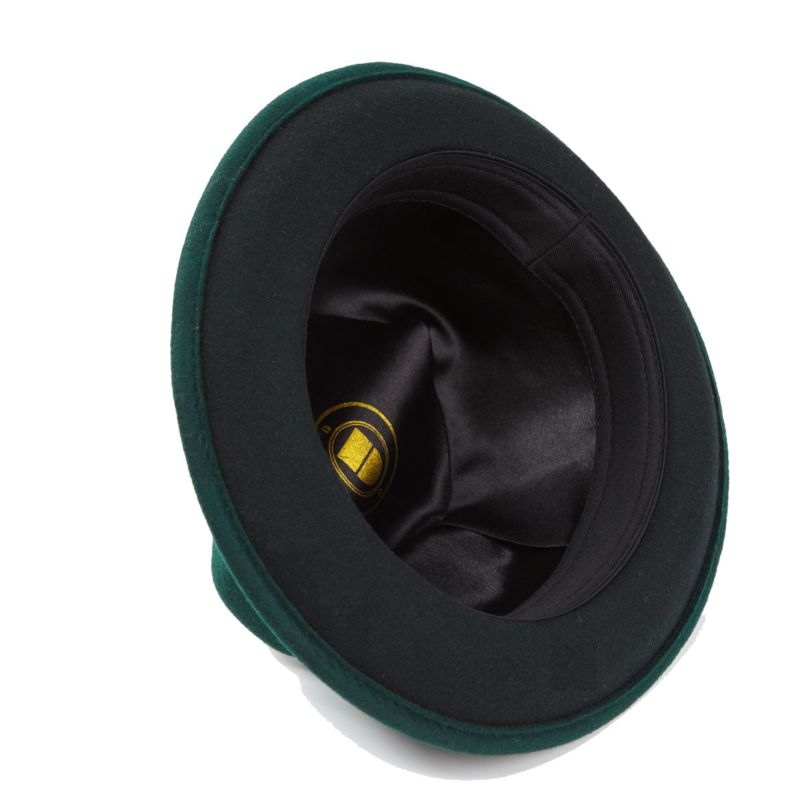 Robin wool felt two tone trilby fedora hat - Emerald