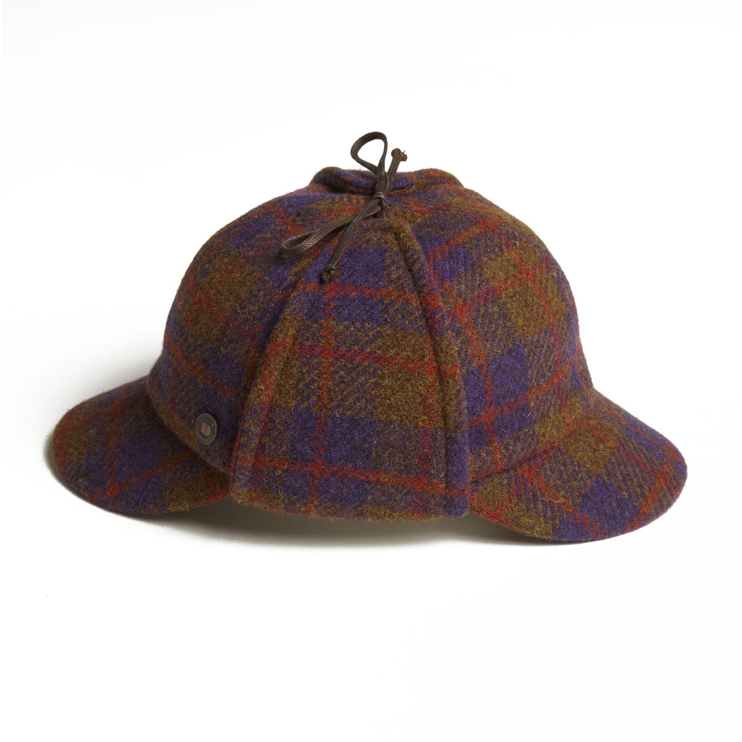 BLAKE Tweed wool Deerstalker, Made in Italy cap - Grape