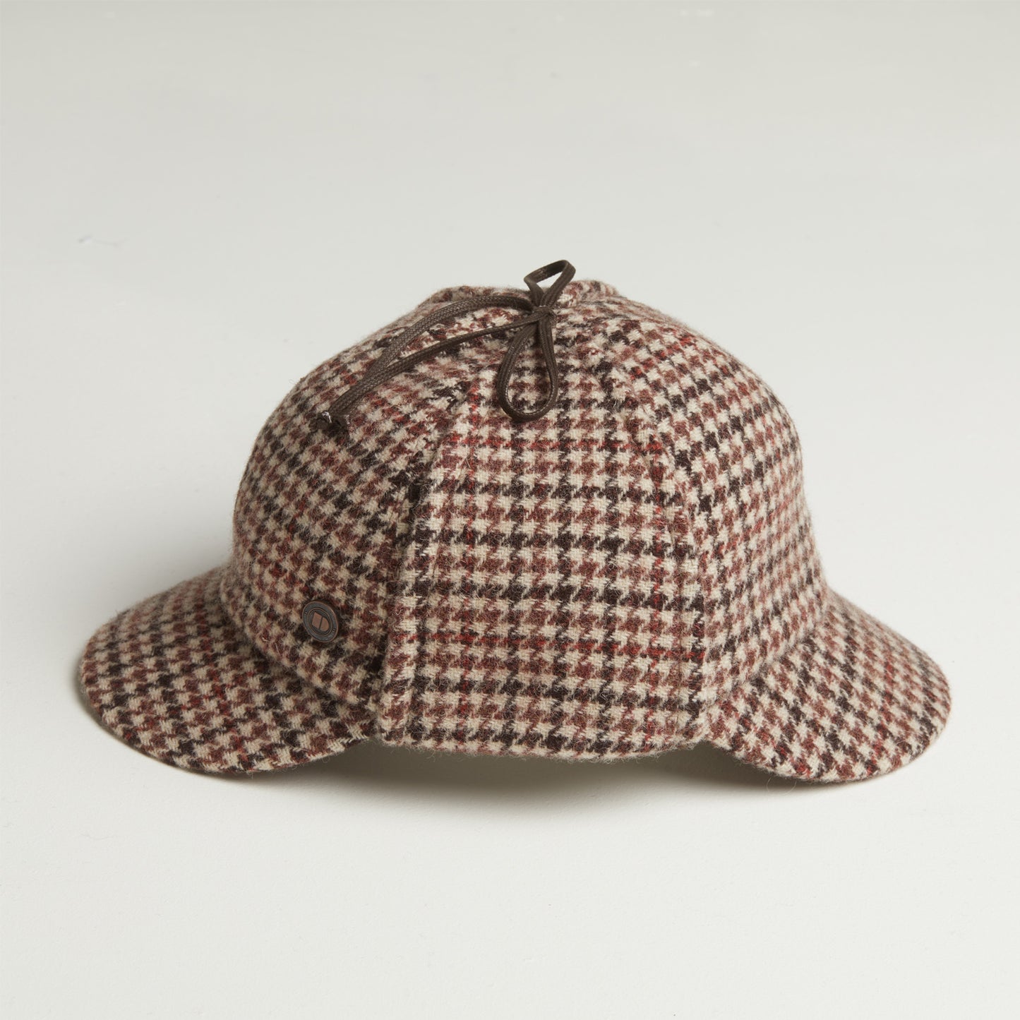 BLAKE Tweed wool Deerstalker, Made in Italy cap - Mocha