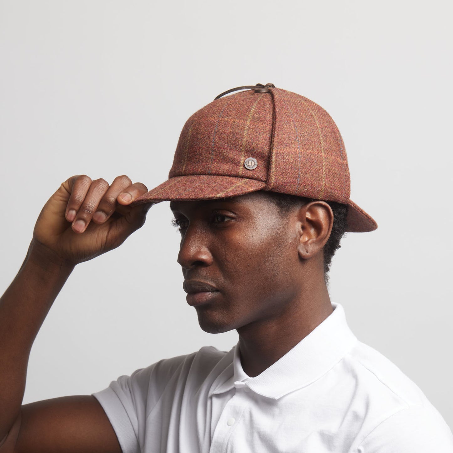 BLAKE Tweed wool Deerstalker, Made in Italy cap - Siena
