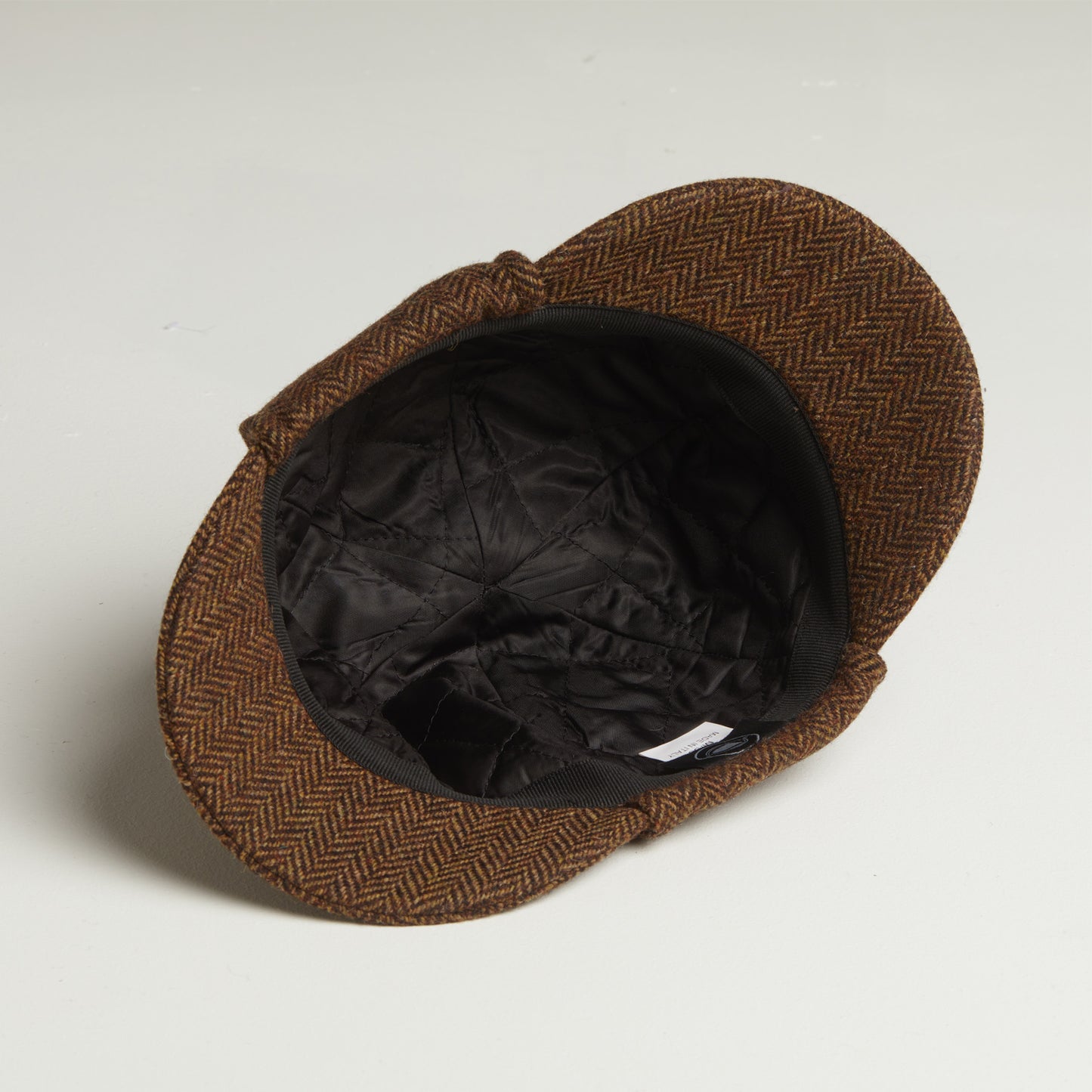 BLAKE Tweed wool Deerstalker, Made in Italy cap - Umber