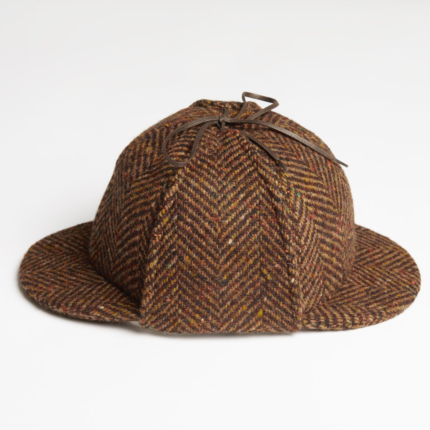 BLAKE Tweed wool Deerstalker, Made in Italy cap - Pecan