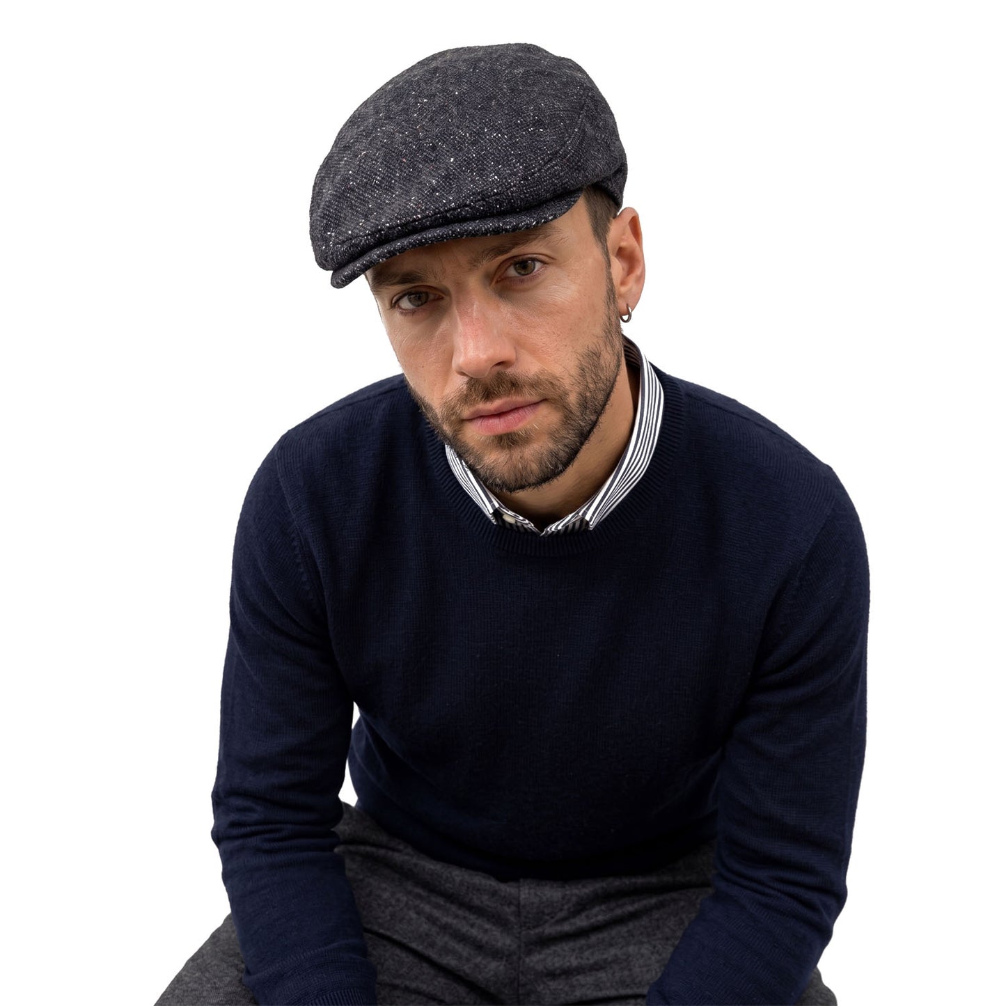 COOPER Italian Tweed Wool Flat Cap - Copper