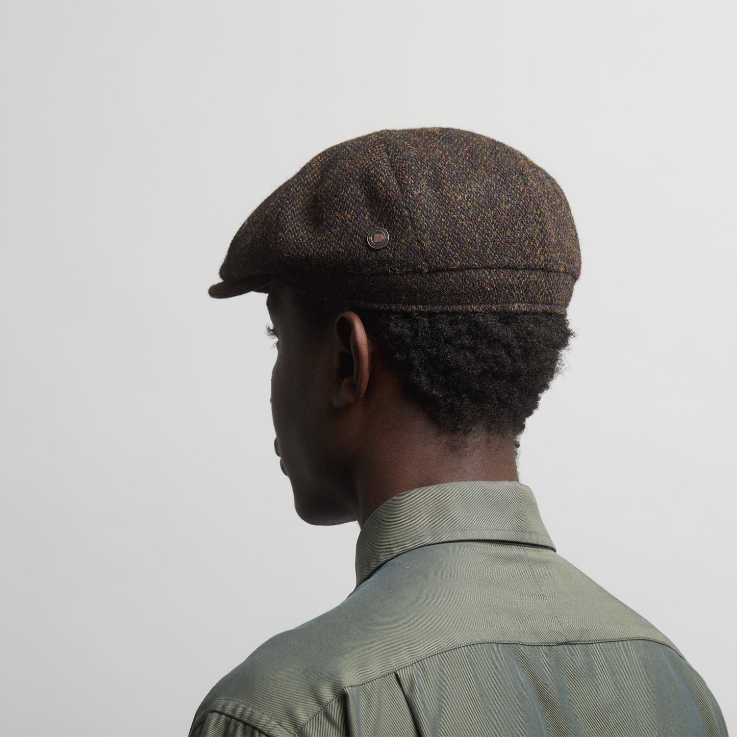 HARRISON - Chestnut - Harris Tweed Newsboy Cap