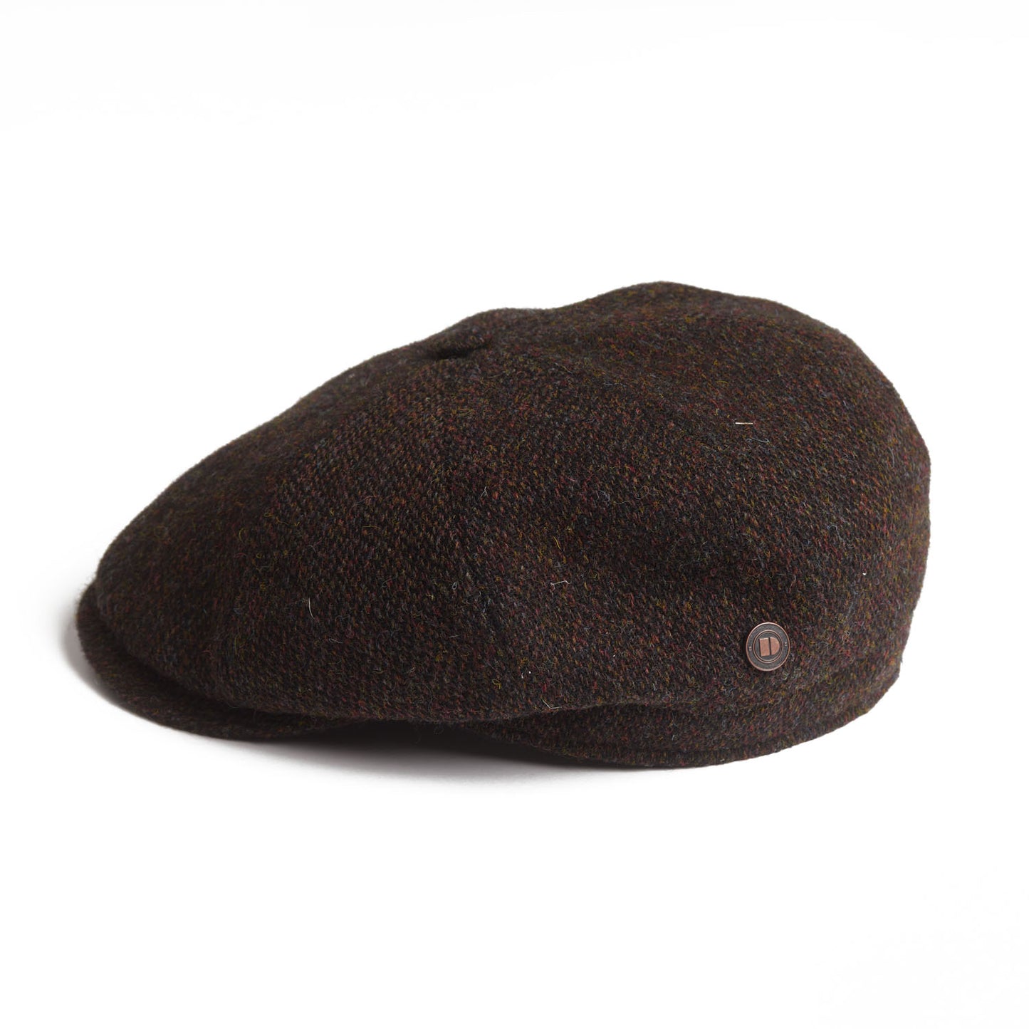 HARRISON - Chestnut - Harris Tweed Newsboy Cap
