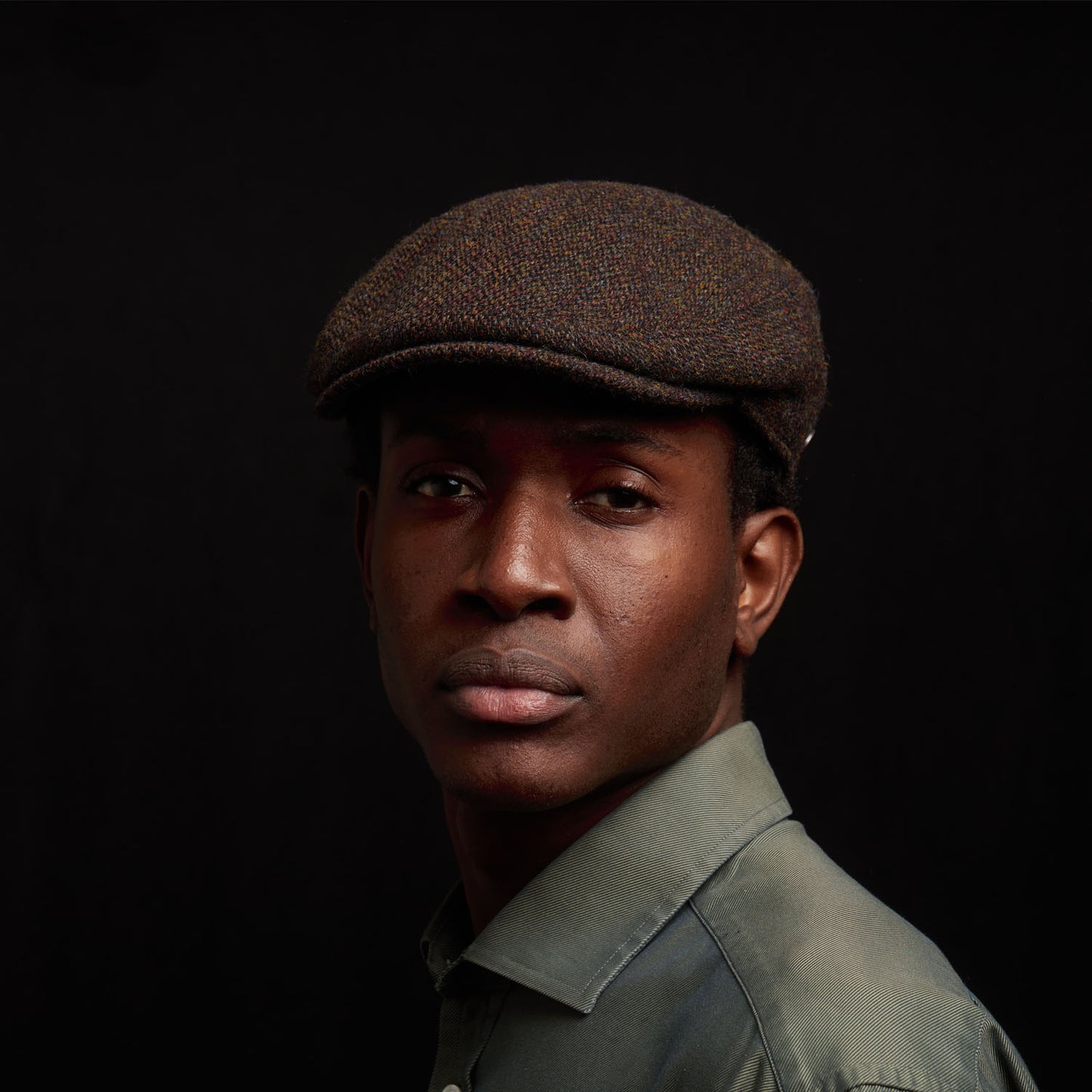 JUSTIN - Chestnut - Harris Tweed Flat Cap