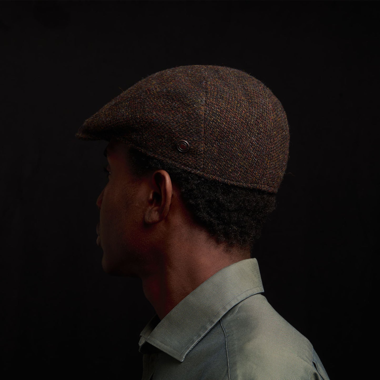 JUSTIN - Chestnut - Harris Tweed Flat Cap