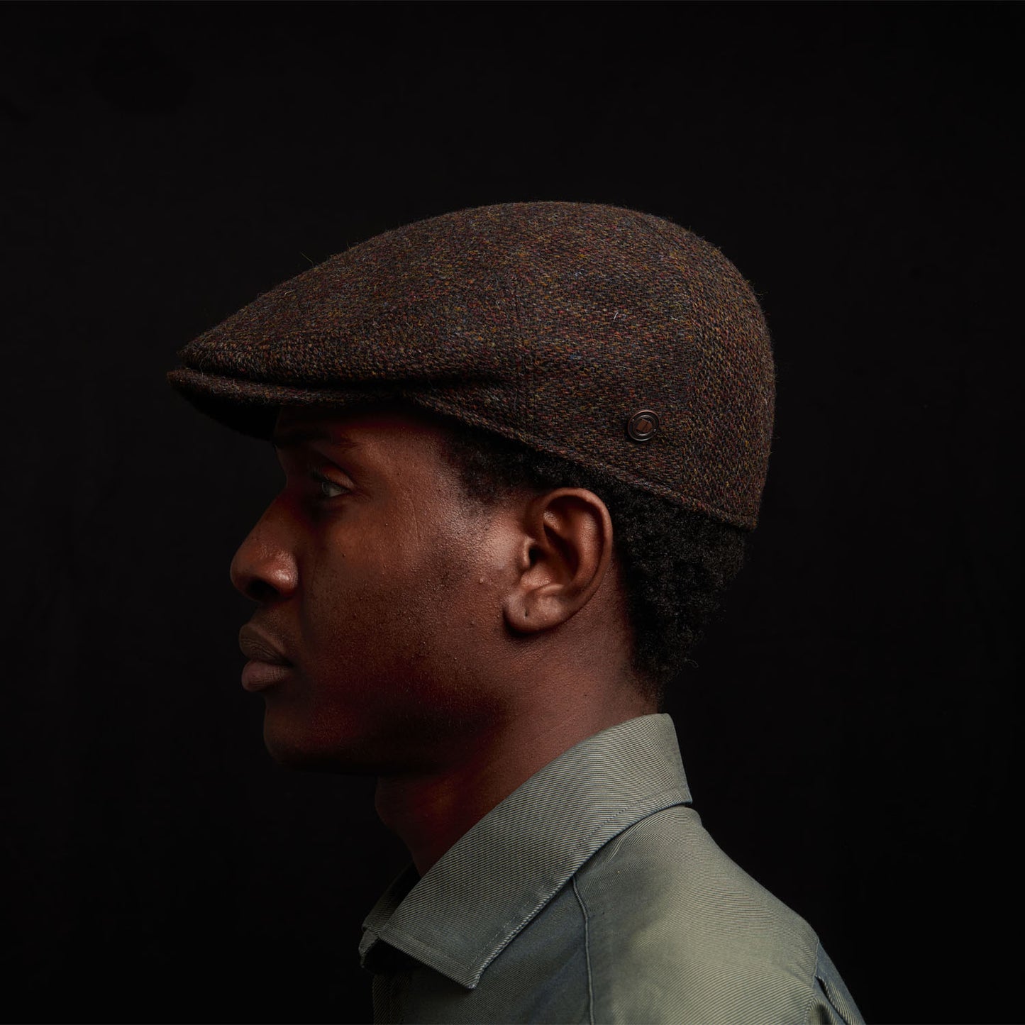 JUSTIN - Chestnut - Harris Tweed Flat Cap