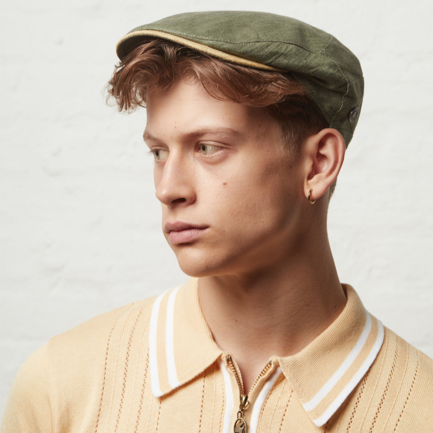Dasmarca Logan Olive Linen Fitted Summer Cap