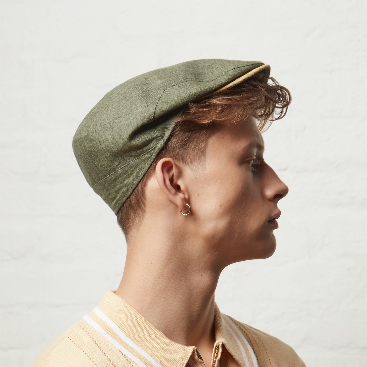 Dasmarca Logan Olive Linen Fitted Summer Cap