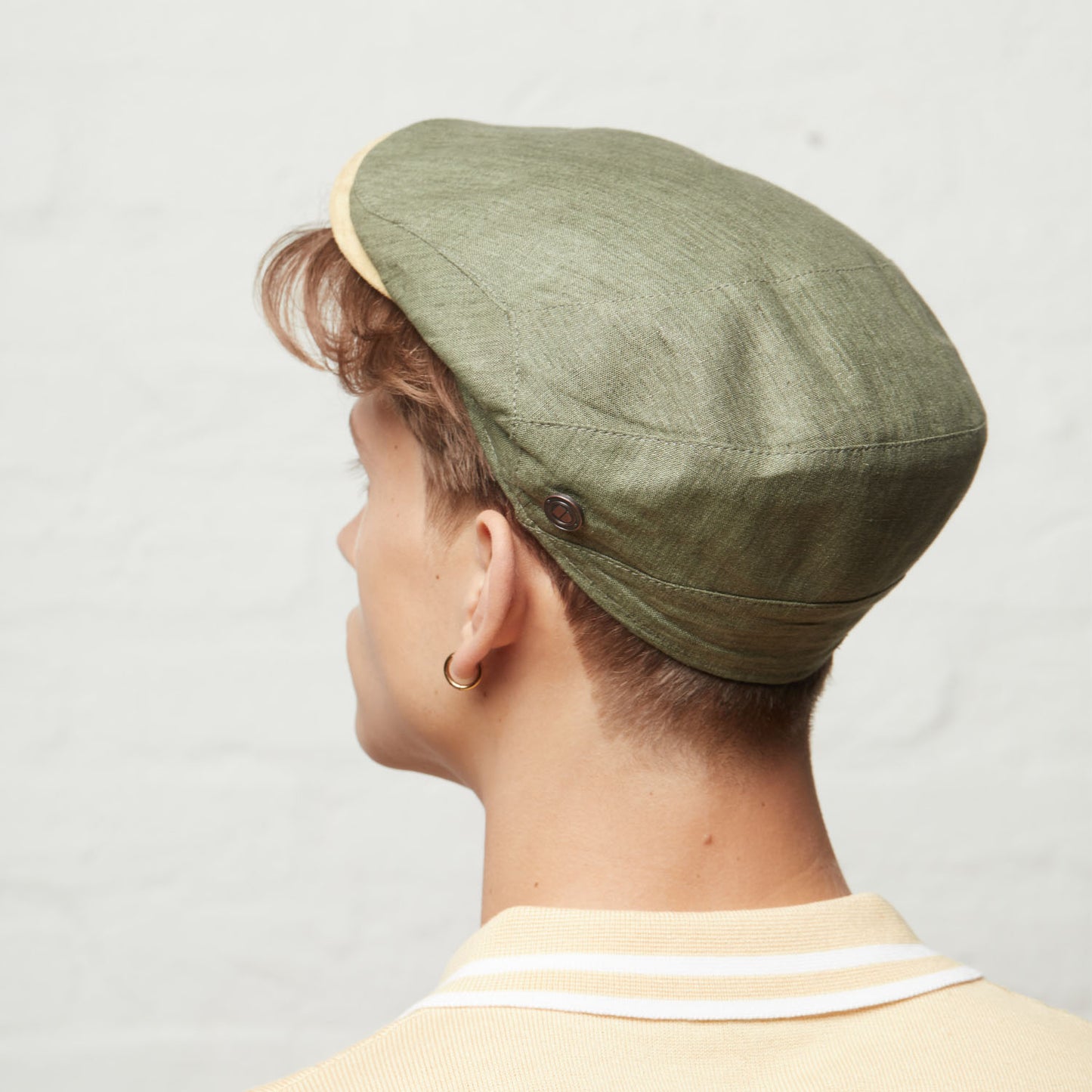 Dasmarca Logan Olive Linen Fitted Summer Cap
