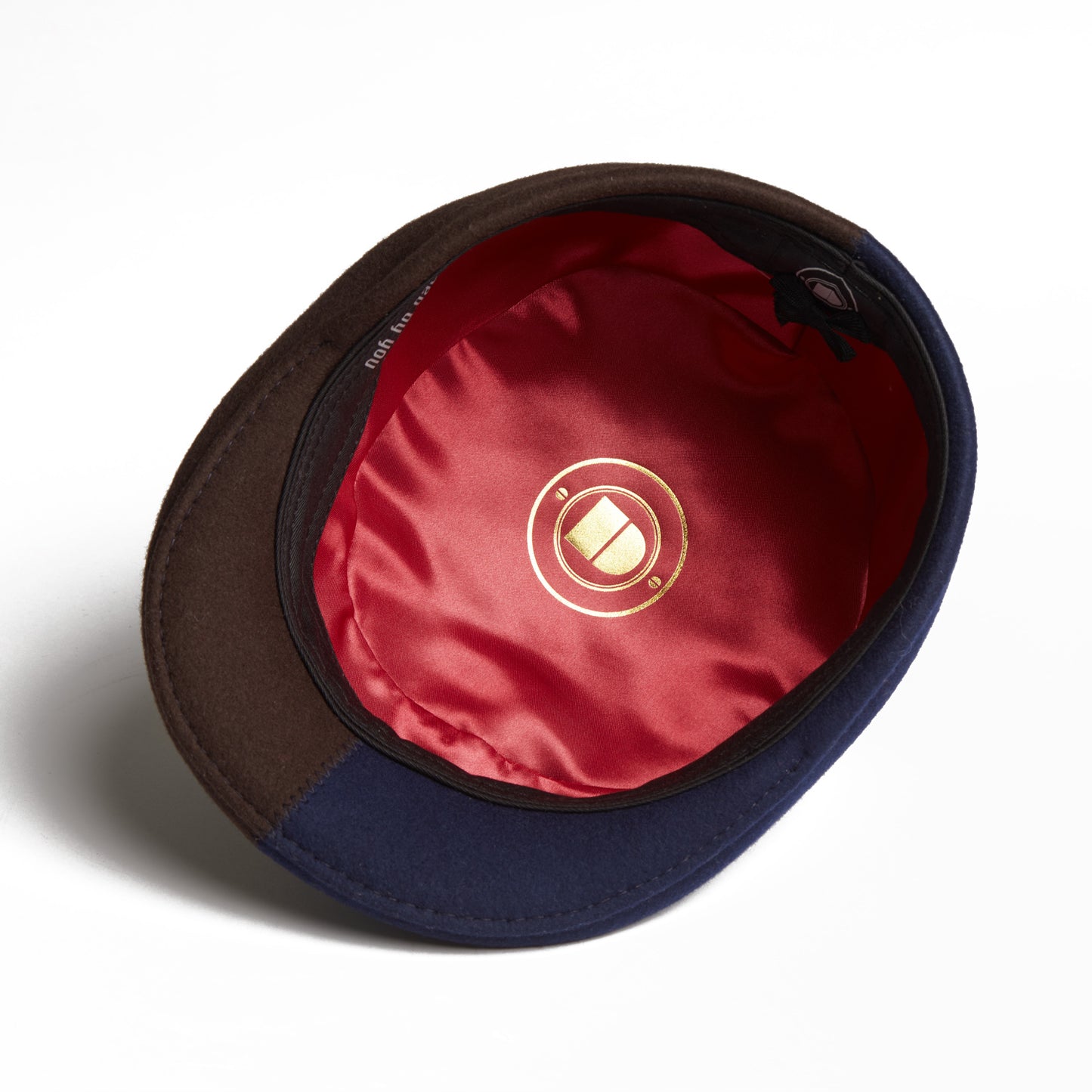 Presley Two-Tone Blocked Felt Cap - Navy Brown