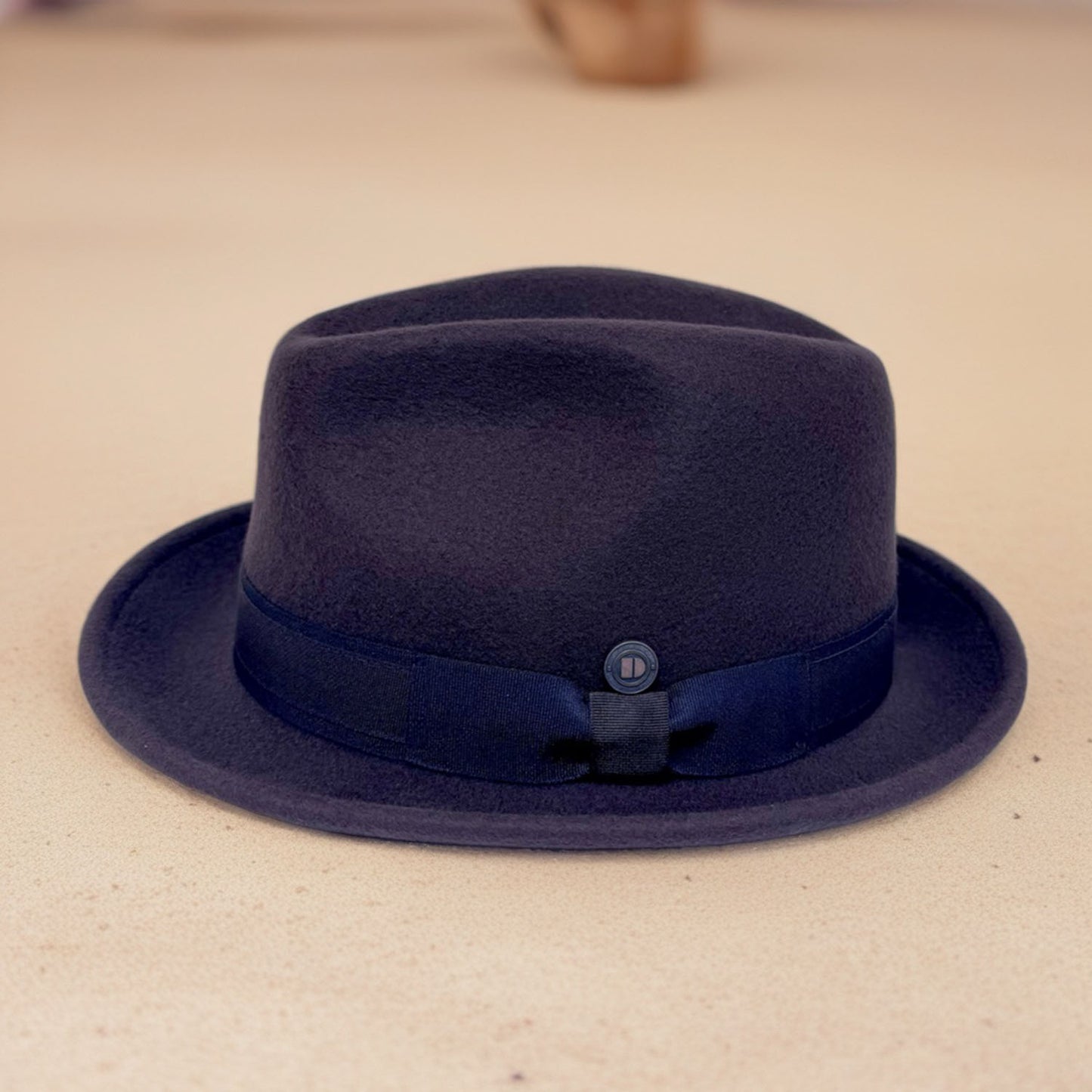 Robin wool felt two tone trilby fedora hat - Coffee
