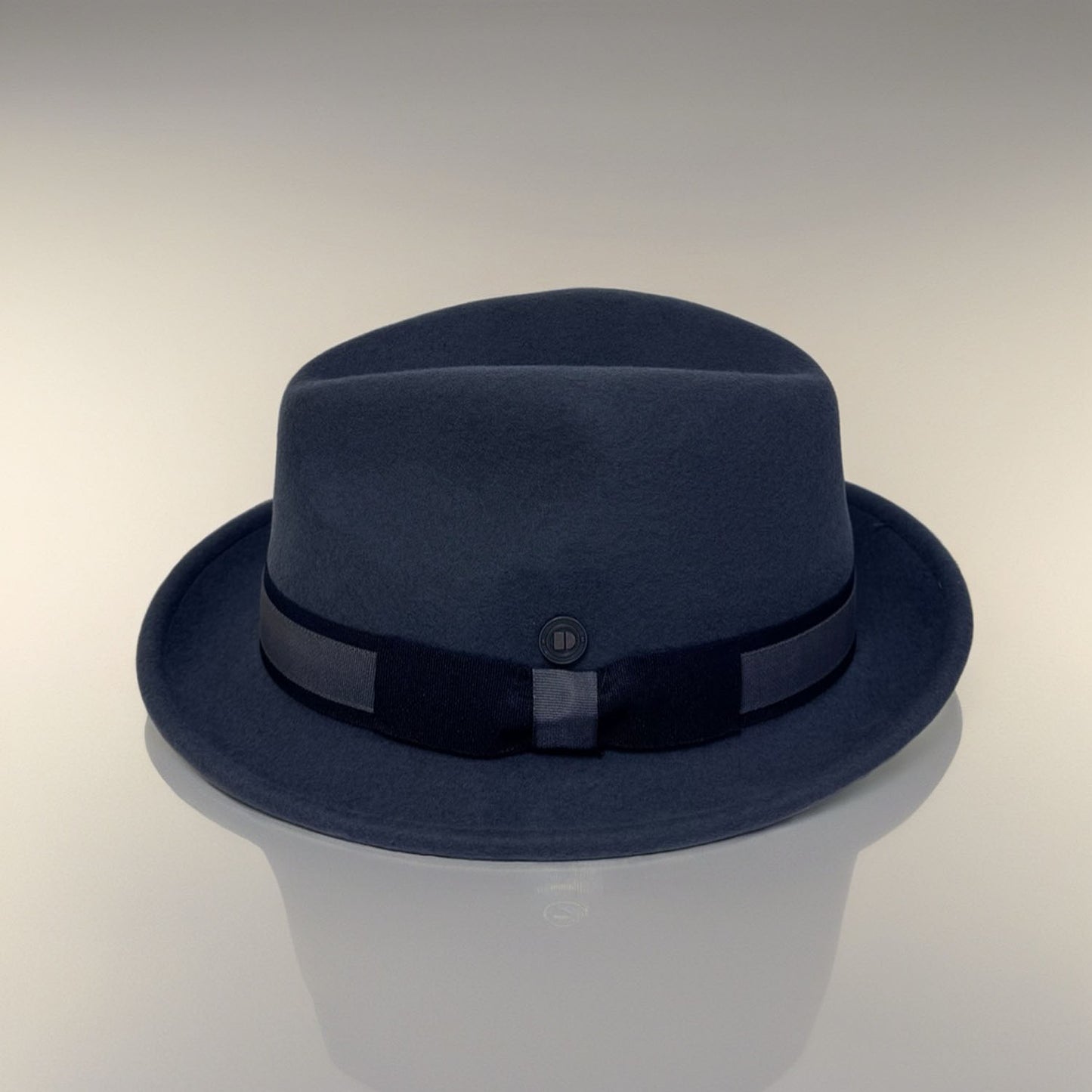Robin wool felt two tone trilby fedora hat - Dk Grey